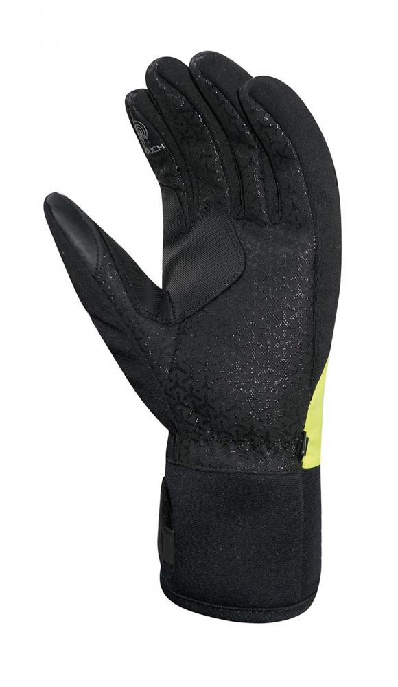 CHIBA Core Plus - wasserdichte Winter-Radhandschuhe sz/neongel, Größe 8,5