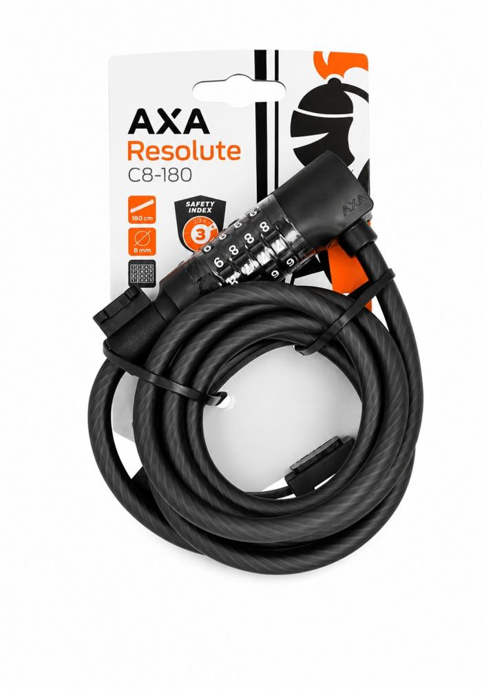 AXA Resolute C8-180 Kabelschloss - Zahlencode 180 cm