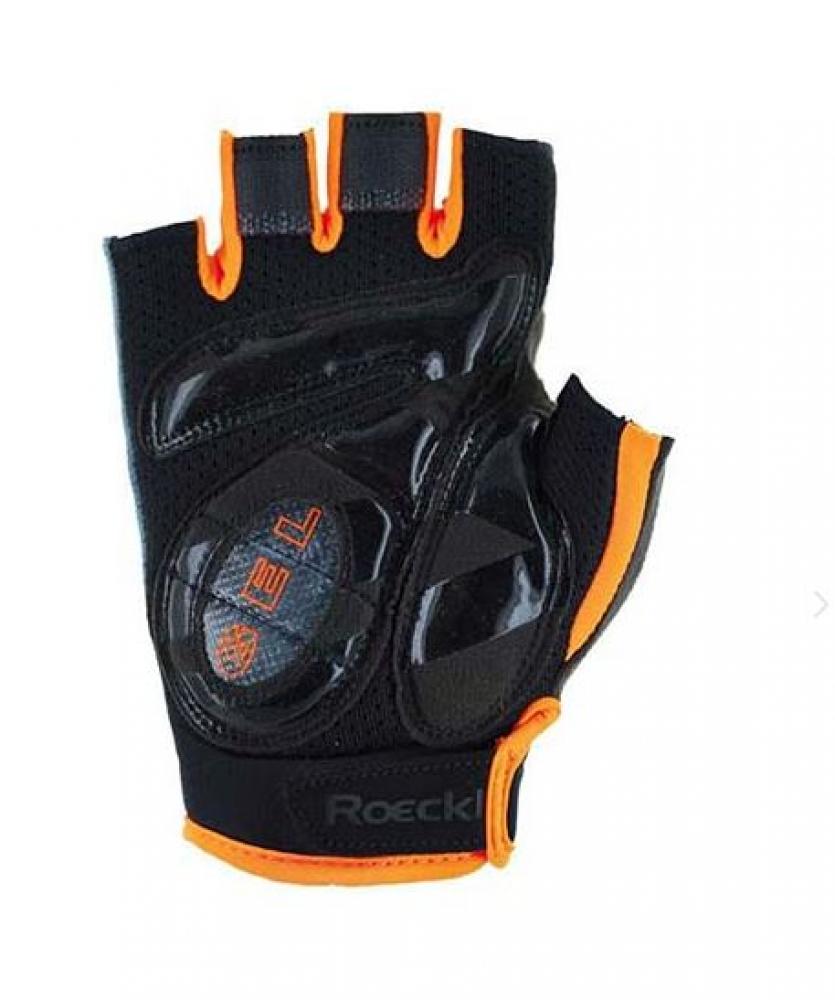 Roeckl Sports High Performance Bike Fingerhandschuhe Isera (hurricane grey/fluo orange) Größe 9