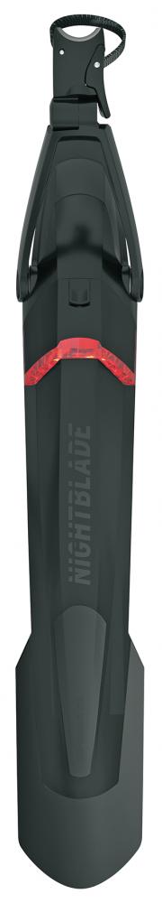 SKS Nightblade Schutzblech 29" mit integriertem USB-Rücklicht, StVZO-zugelassen, Quick-Release-Befestigung, für 27,5"+ bis 29" Reifen, schwarz