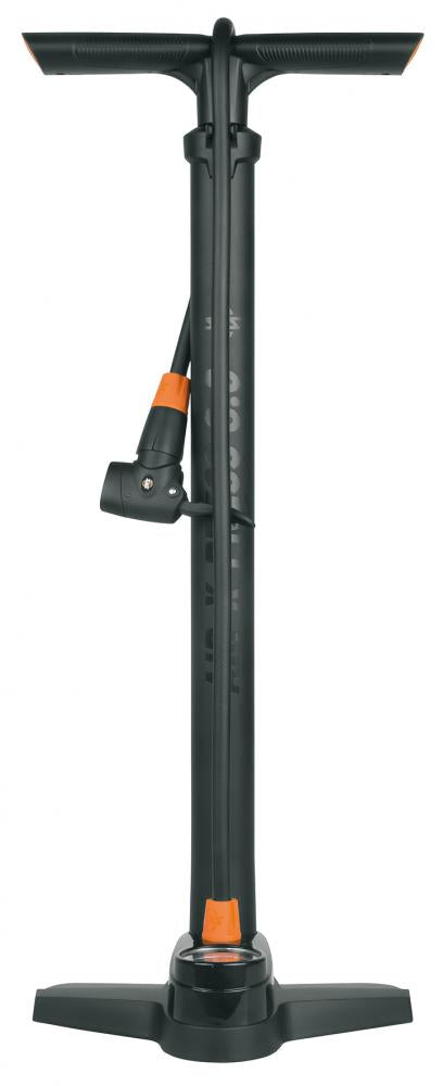 SKS Air-X-Press 8.0 Standpumpe schwarz mit Manometer und MultiValve-Kopf für alle Ventilarten bis 8 bar.