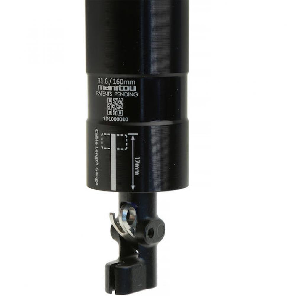 Manitou Vario-Sattelstütze Jack 31,6 mm Schwarz - zuverlässige Dropper-Post für Trail & Enduro