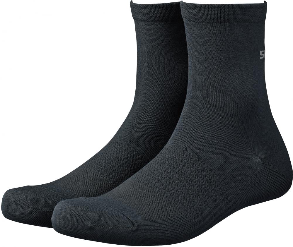 SHIMANO PERFORMANCE MID SOCKS BLACK Größe L BLACK - atmungsaktive Radsocken