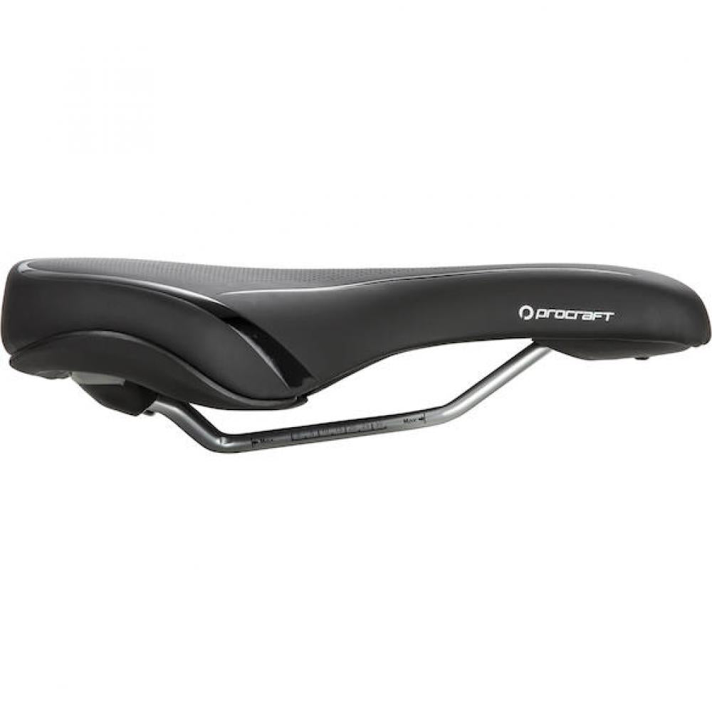 Procraft Sattel Comfort Plus Lady 262 x 192 mm schwarz, komfortabler Damensattel für aufrechte Sitzposition.