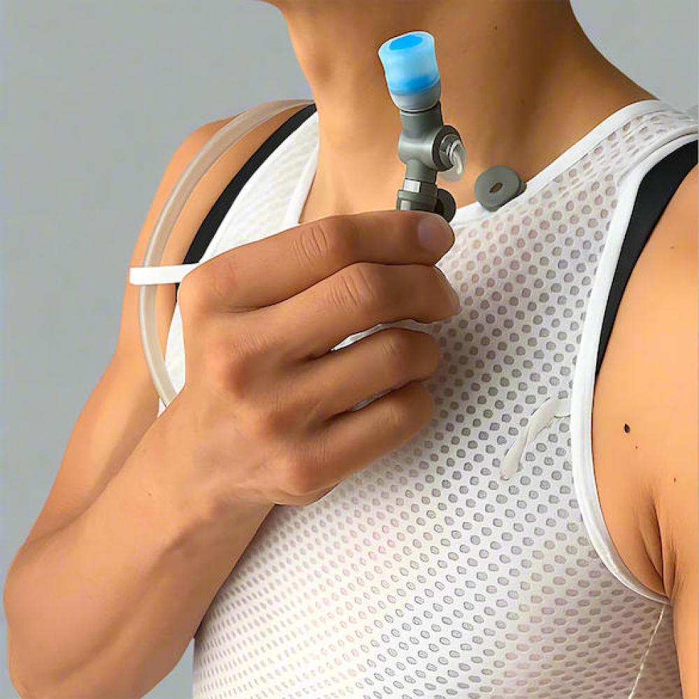 VeloToze Funktionsweste Hydro Vest mit Trinkblase XXL Weiß - aerodynamische Trinklösung