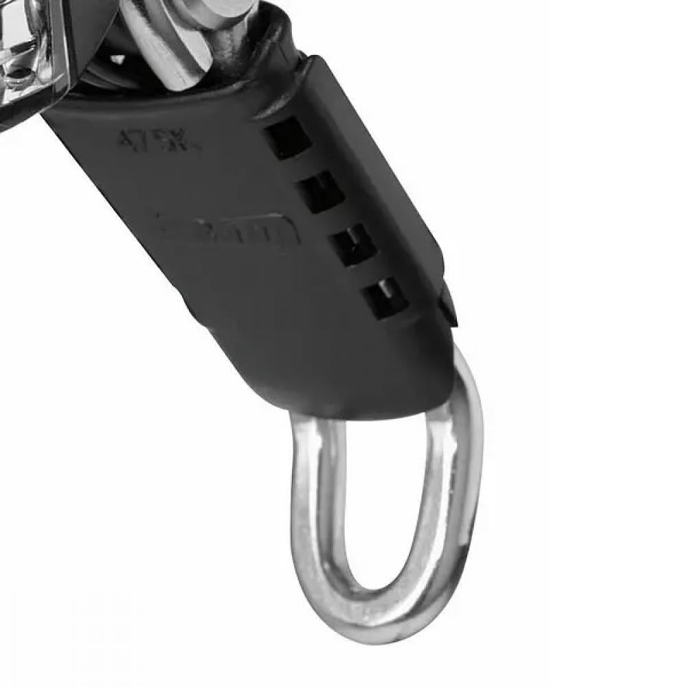 Busch & Müller Kabelkanal 475KPB, schwarzes Kunststoff-Zubehör für Lampenhalter mit Metallbügel.