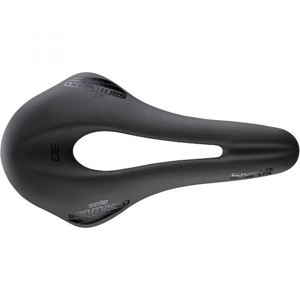Selle San Marco Sattel Shortfit 130 Racing 130 x 255 mm Schwarz - maximaler Road-Performance-Komfort