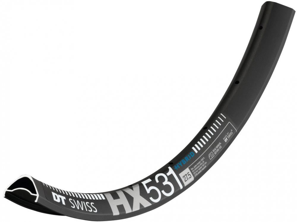 DT Swiss Felge HYBRID HX 531 27,5" 28 Loch Schwarz - robuste E-MTB-Felge für anspruchsvolle Trails