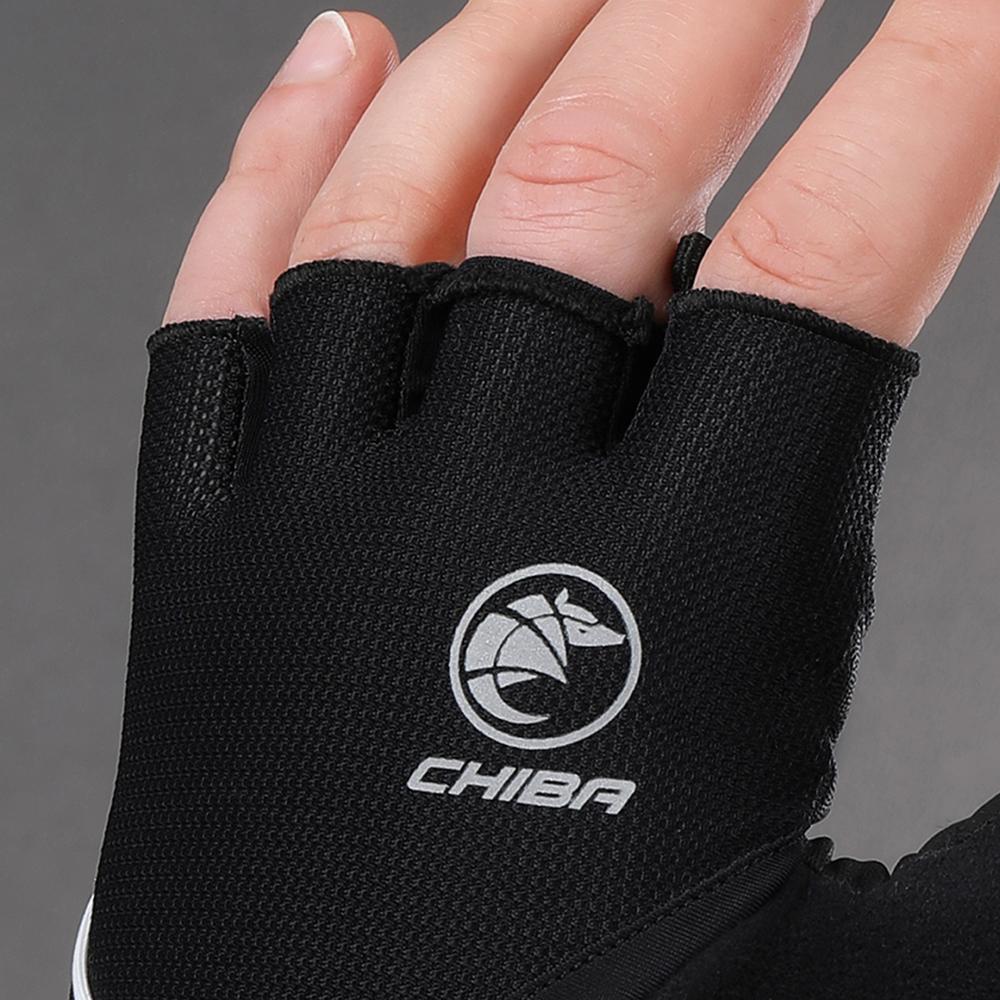 CHIBA Sport - Radhandschuhe kurzfinger, schwarz, Größe M, atmungsaktiv