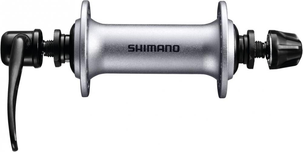 Shimano HB-T3000 Acera VR-Nabe 100 mm, 32 Loch, silber - zuverlässige Vorderradnabe mit Schnellspanner