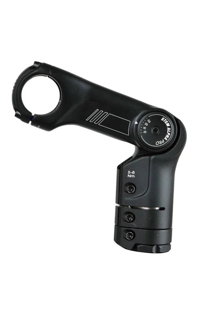 by.schulz Vorbau Alpha Pro SDS A-Head Stem schwarz, verstellbar, 65mm Länge.