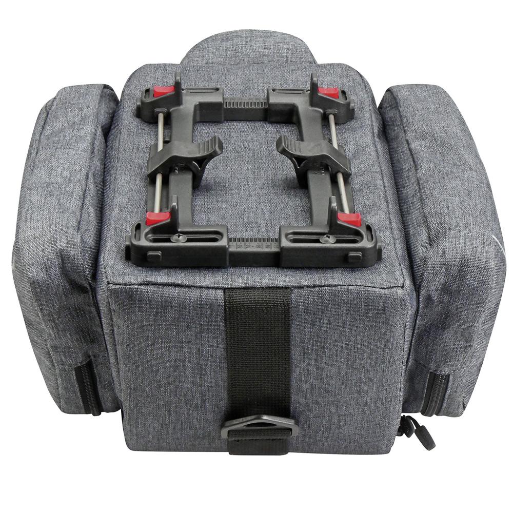 KlickFix Zubehörhalter UNIKLIP 2 schwarz für Gepäckträgermontage Größe 3,7x22x17 cm