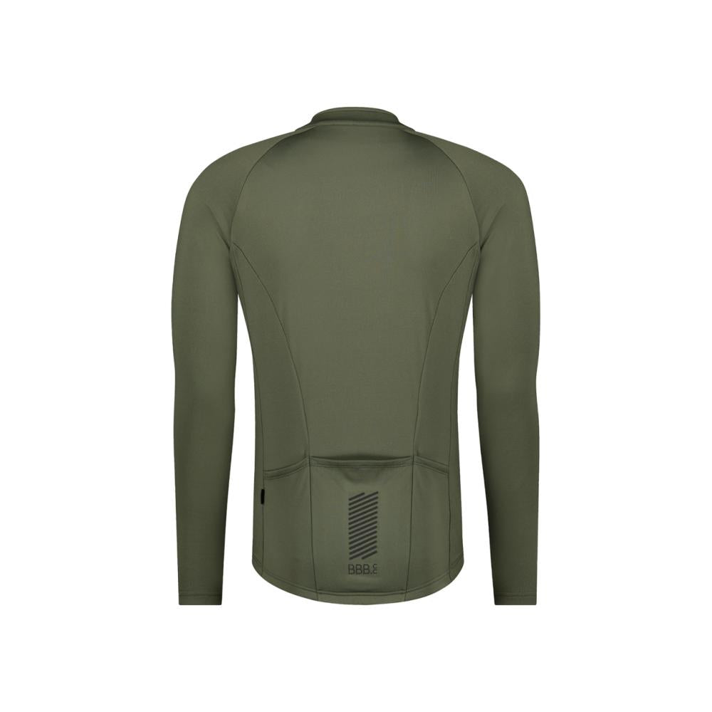 BBB Cycling Trikot Transition langarm l olive - komfortables Frühjahrs- & Herbst-Trikot
