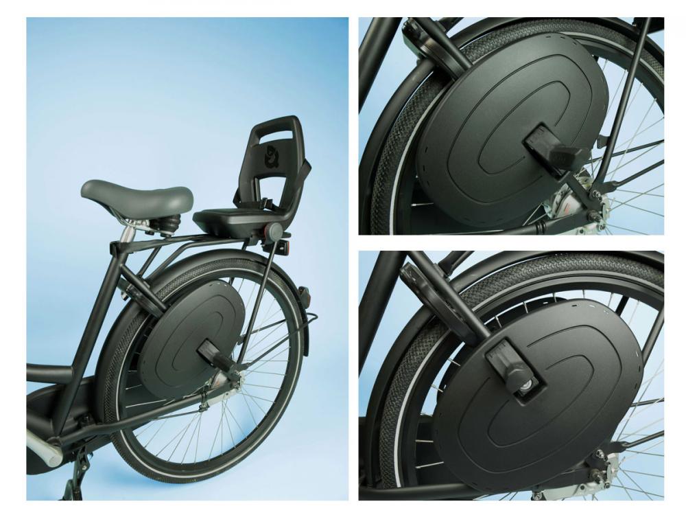 Widek Kindersitz QIBBEL 6+ JUNIOR bis 35 kg schwarz für Gepäckträger inkl. Fußstützen+Schutzplatten