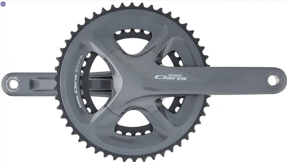 SHIMANO Kurbelgarnitur CLARIS FC-R2000 Kurbelgarnitur - 8-fach, 170 mm, 50-34 Zähne, 34 Zähne