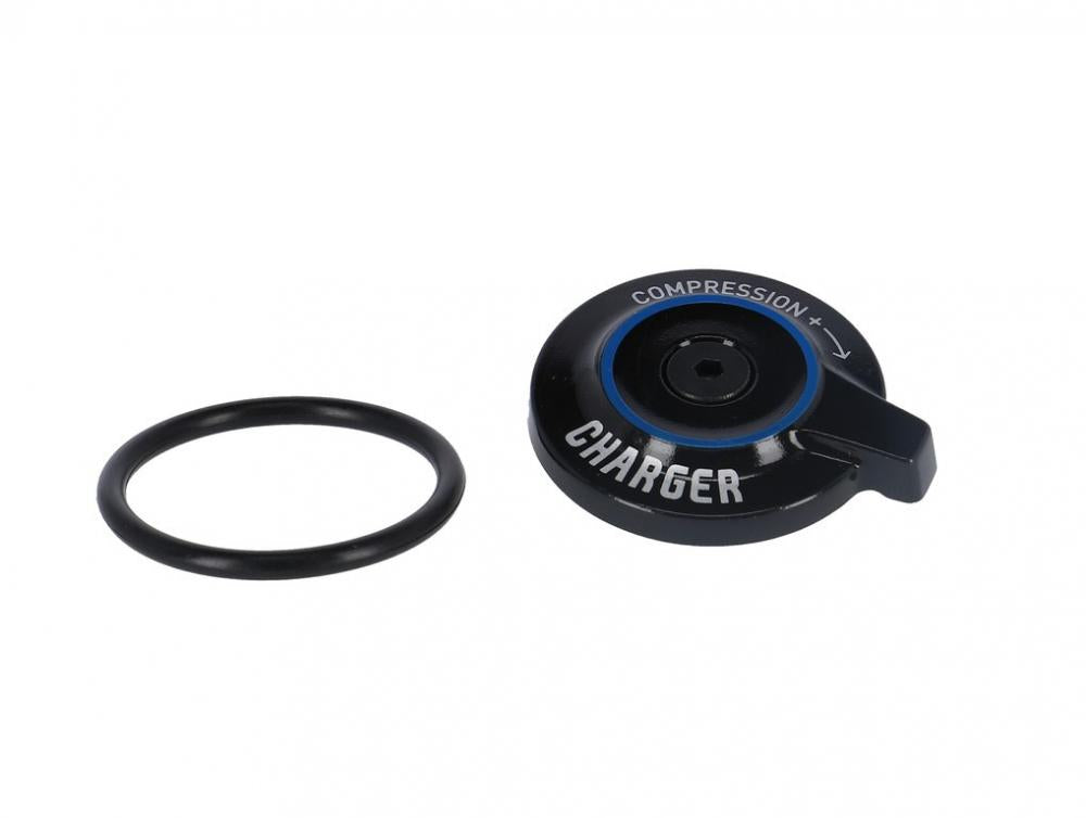 RockShox SID Charger RL Crown Dämpfer-Einstellknopf, schwarz, mit O-Ring für Federgabeln, Kompression.