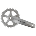 M-WAVE Kurbelsatz 38 Zähne 170 mm Aluminium Stahl 1-fach JIS silber für 1/2\" x 3/32\" Ketten City Trekking Räder langlebig stabil leichtgängige Kraftübertragung