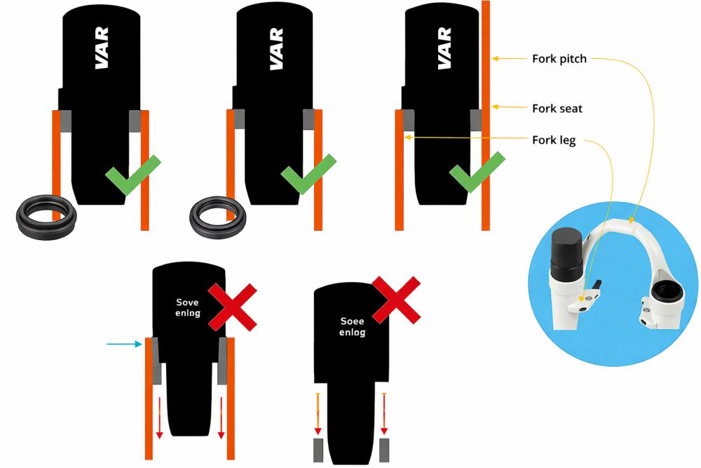 VAR Gabeldichtungsmontagewerkzeug FH-92404 35 mm - präzises Tool für Federgabel-Dichtungen