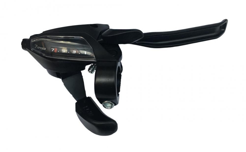 Shimano ST-EF500 Schalt-Bremshebel 7-fach rechts schwarz für V-Brake und Cantilever mit Ganganzeige.