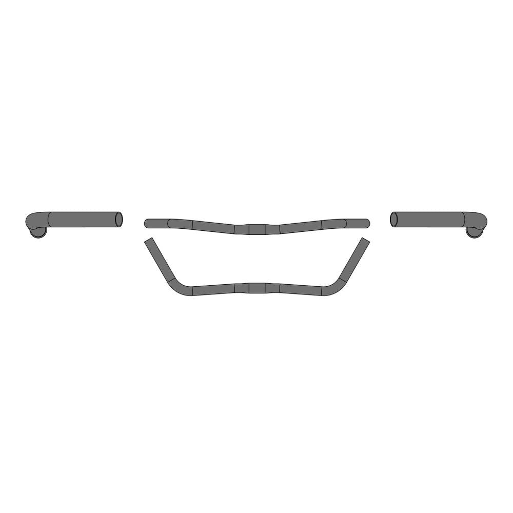Ergotec Toulouse Lenker 25,4mm Alu 540mm 15mm Rise 63° silber, Safety Level 2, AL5000