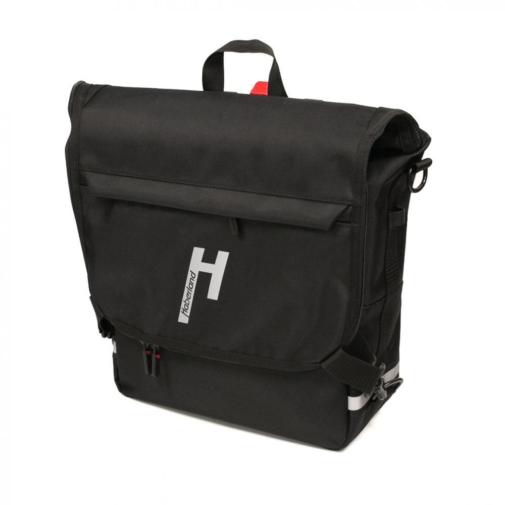 Haberland Bike-Rucksack Sporty schwarz/reflex - vielseitiger Fahrradrucksack mit Regenschutz