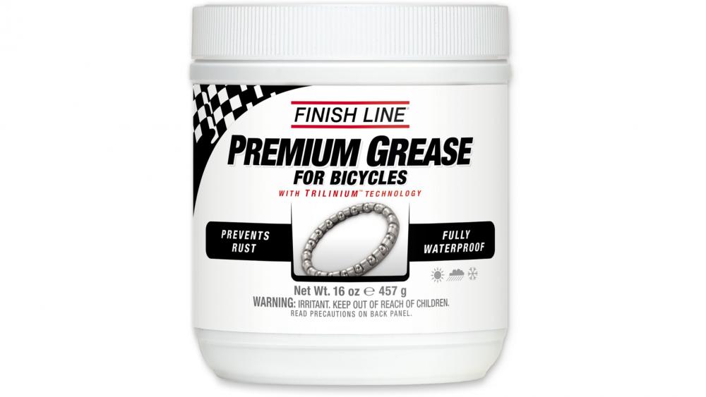 Finish Line Premium Fett Trilinium 450g Dose - Hochleistungsfett für Lager, Naben, Steuersätze und Tretlager, wasserbeständig, extrem druckstabil
