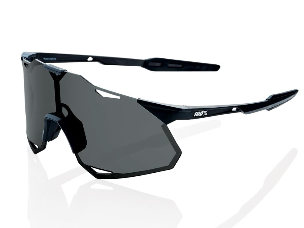 100% Hypercraft XS - Smoke Lens unis Matte Black - ultraleichte Performance-Sportbrille