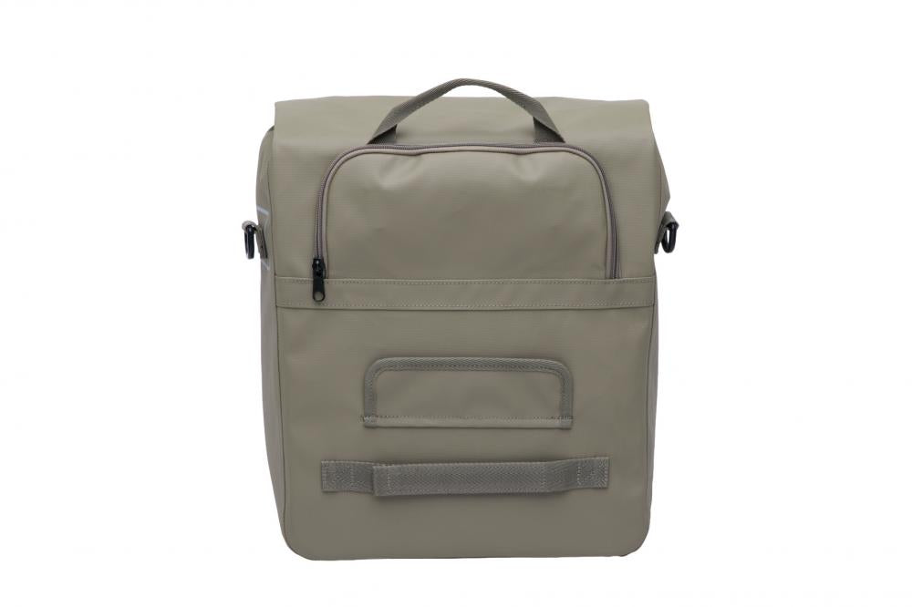 New Looxs Radtasche Leeds Single Taupe 18-20 l - praktische Alltags-Gepäckträgertasche