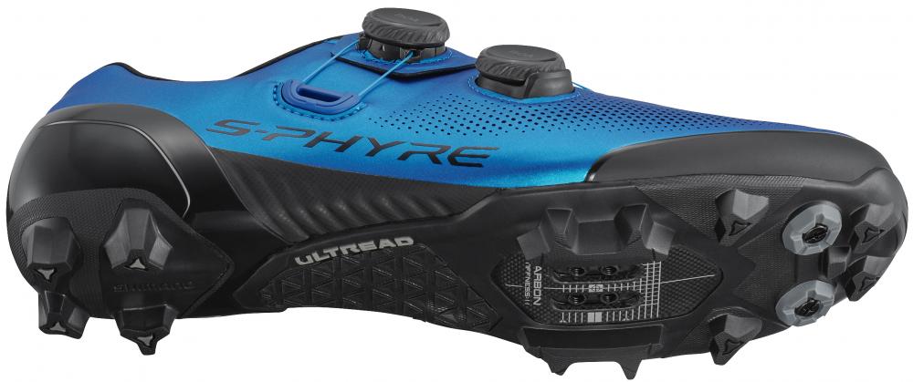 SHIMANO Fahrradschuhe XC903 Herren/Damen MTB SPD Fahrradschuhe Größe 47 breit Blau