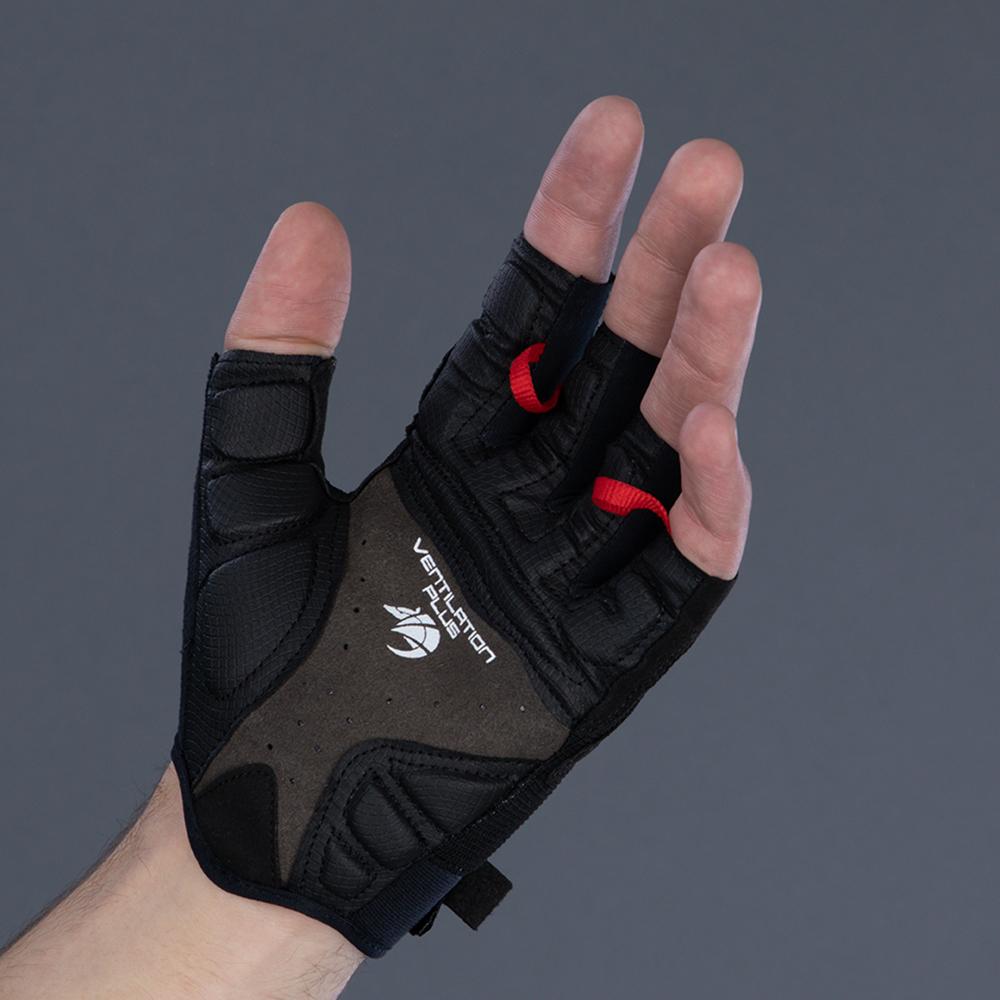 CHIBA Gel Extrem Fahrradhandschuhe - schwarz - Größe XL - ergonomische Gelpolsterung - Digital Carbon Fibre - Quick-Pull