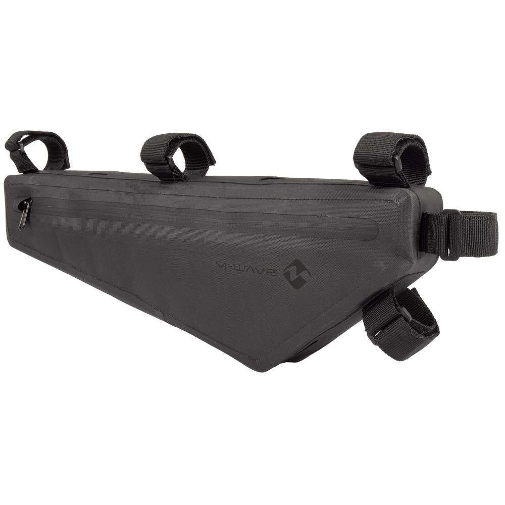 M-WAVE Rough Ride II Triangle Dreieckstasche 2,1 Liter - 100 % wasserdicht, verschweißte Nähte, Klettbefestigung, reflektierend, 440 × 150 × 45 mm