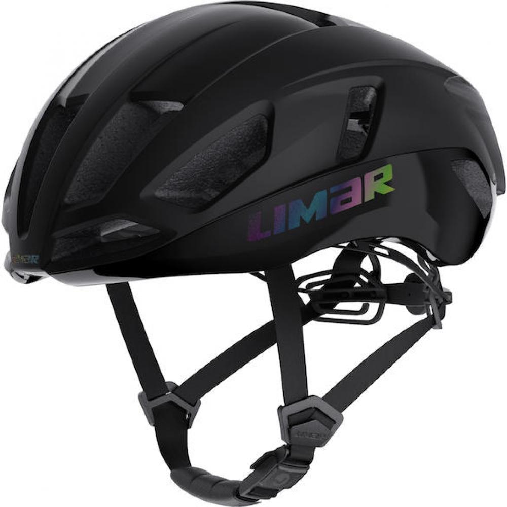 Limar Air Atlas Iridescent Matt Black L Schwarz - aerodynamischer Rennradhelm mit Top-Belüftung
