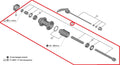 SHIMANO Hohlachse komplett für FH-QC400-HM-B Ersatzachse für Hinterradnabe