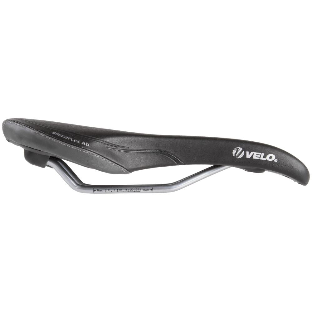 VELO Plush SpeedFlex AC Rennsattel - schwarz, V-Cut, O-Zone Full Cut, Arc-Tech Federung, 275 x 130 mm