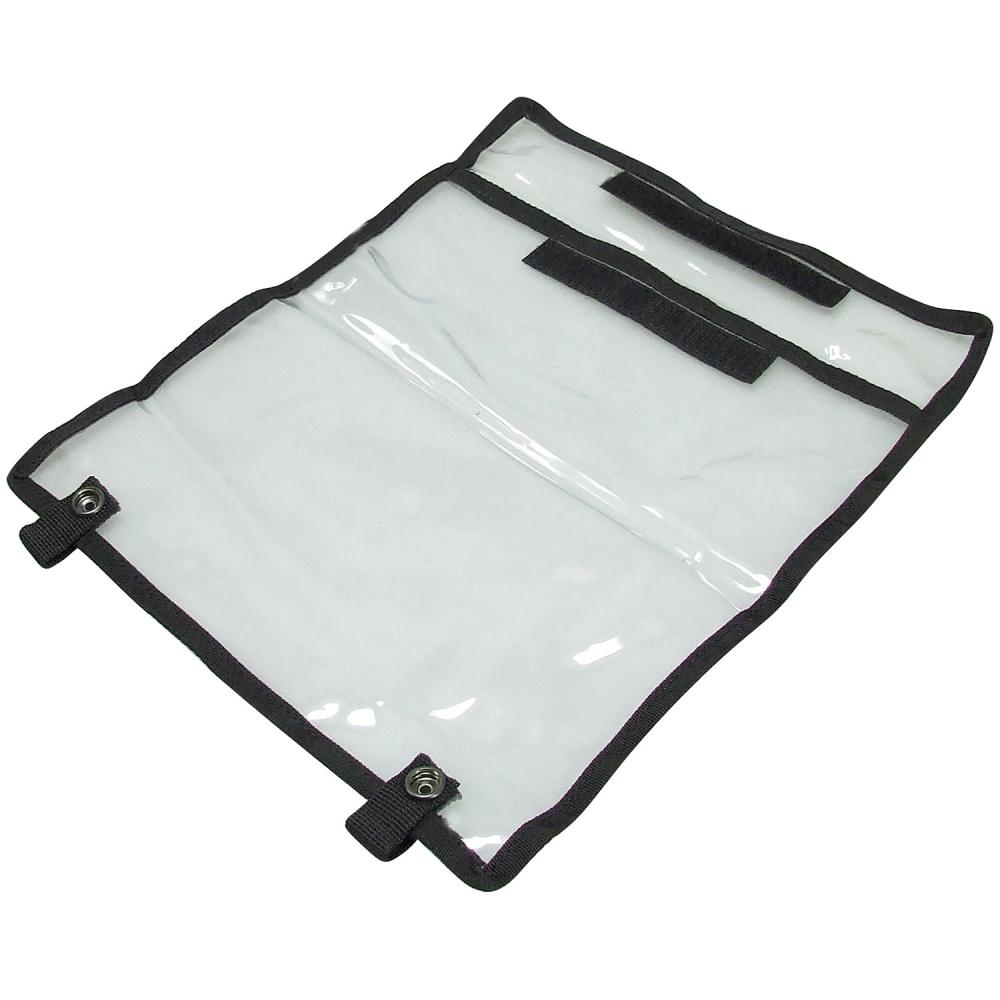 KLICKfix Daypack Lenkertasche schwarz: Transparenter Falt-Organizer mit Klett- und Druckverschluss.