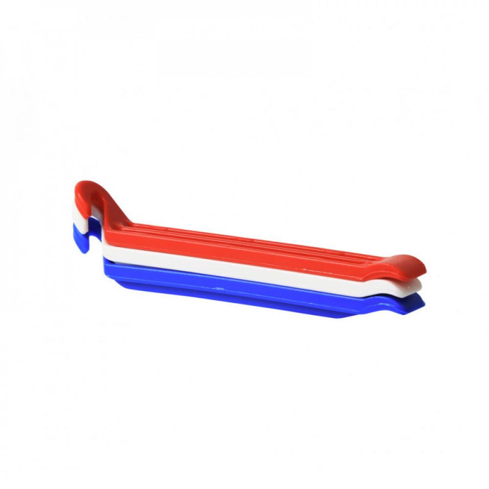 Schwalbe Zefal Reifenheber Set (3er) in rot, weiß, blau.