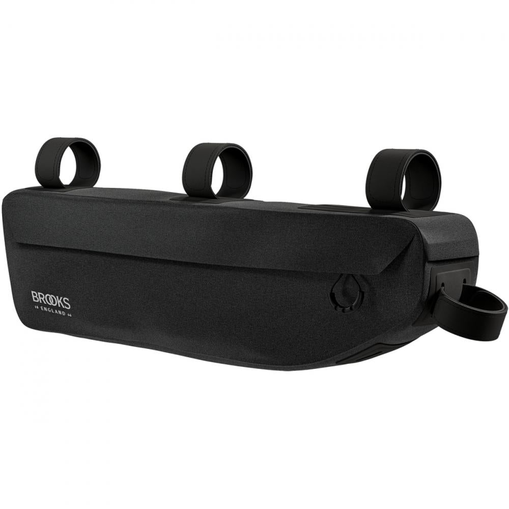 BROOKS Scape Frame Bag Black - wasserdichte Rahmentasche 3 Liter aus 600D Polyester mit Hypalon-Details - 200 g leicht, 460x60x120 mm