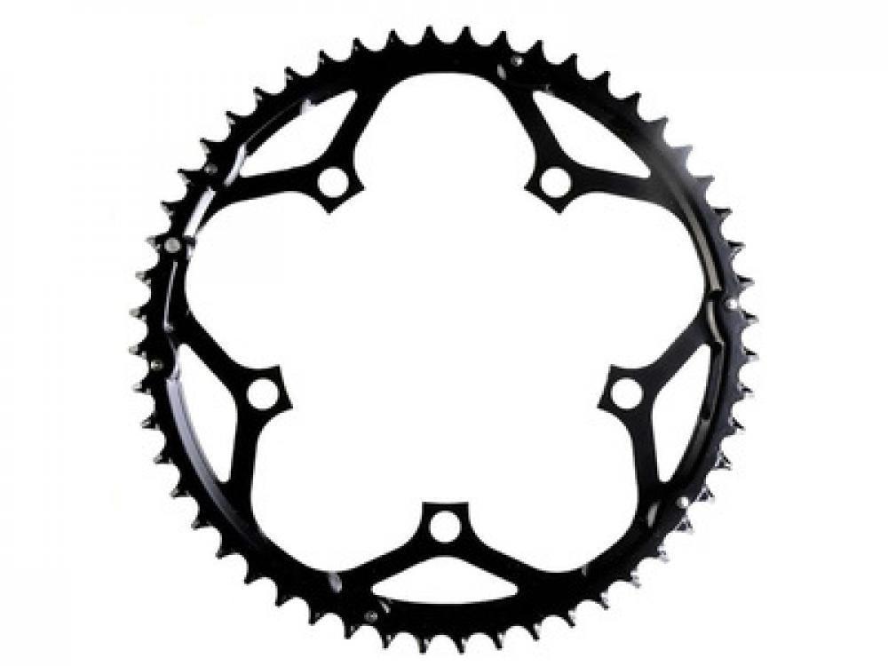Truvativ Kettenblatt Road;52T, LK130mm, Stahl, mattschwarz;(für 52-42-30T)