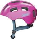 Abus Kinderhelm Youn-I 2.0 sparkling pink, Größe M 52-57cm mit blauen Riemen.