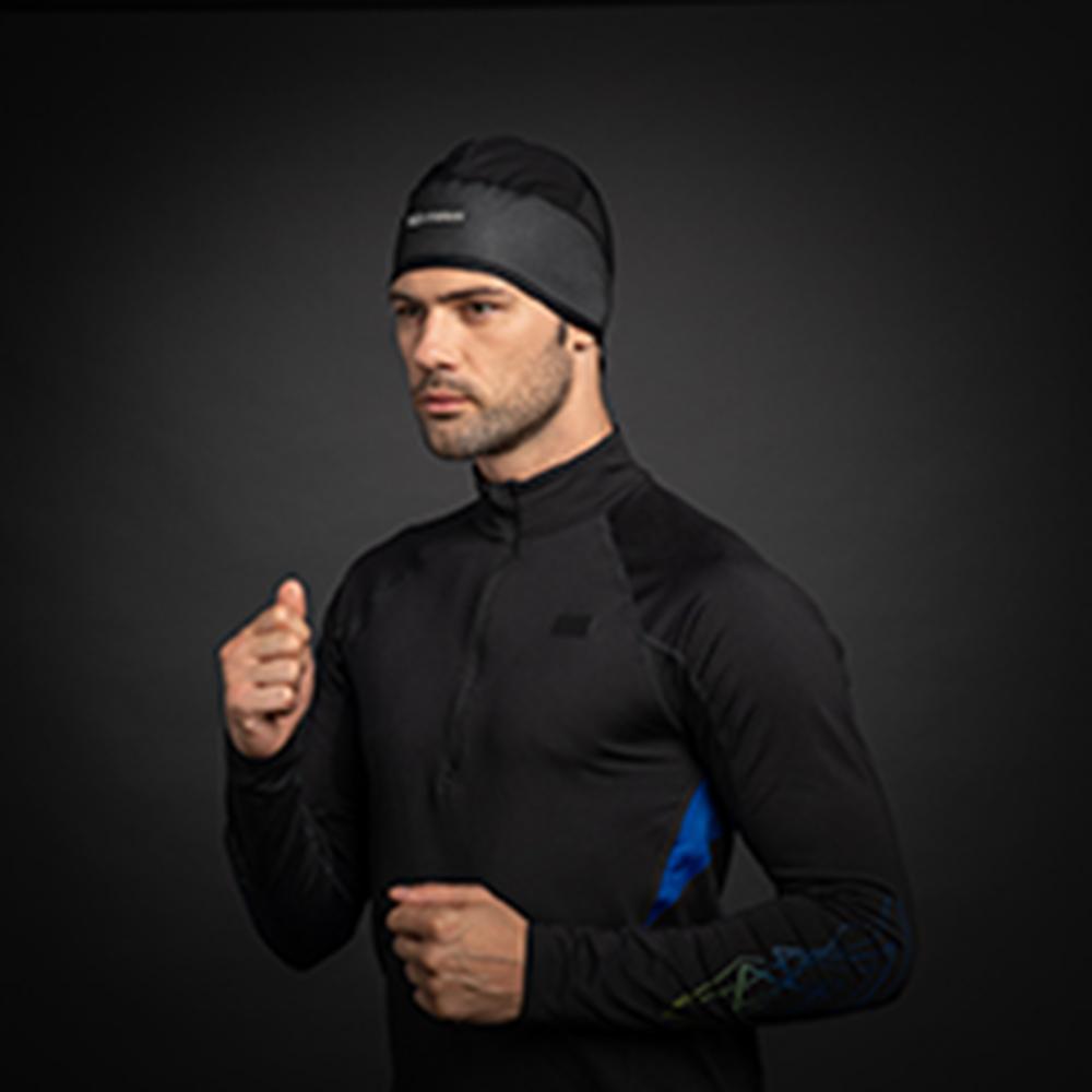 CHIBA Windstopper Unterziehmütze - S/M, schwarz, atmungsaktiv, winddicht