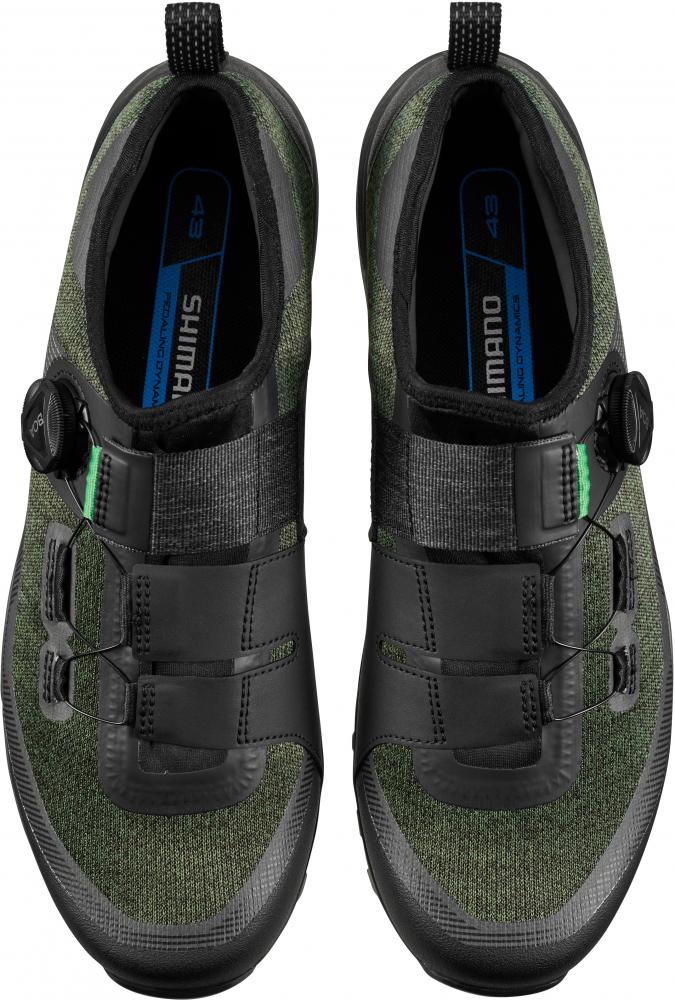 SHIMANO Fahrradschuhe ET701 Herren/Damen MTB FLATPEDAL Größe 42 Fahrradschuhe Grün