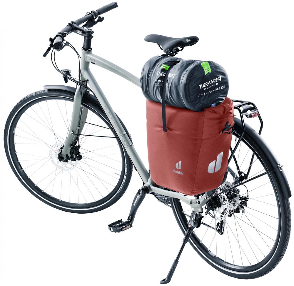 Deuter Valbona 20+5 Hinterradtasche - Fahrradtasche 25L wasserdicht mit Roll-Top