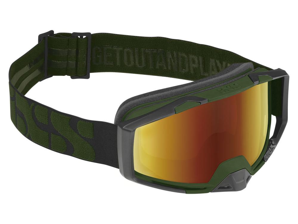 IXS Sports Division iXS Trigger Goggle Mirror unis Olive/Mirror Gold - maximale Sicht & Schutz