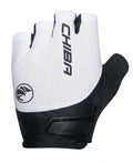 CHIBA Gel Air - Radhandschuhe kurz, weiß, Größe L, mit Gelpolsterung