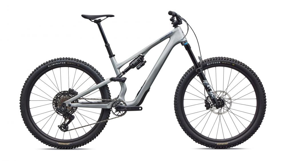 Specialized S-Works Stumpjumper 15 Comp - Shadow Silver/Majolica Blue Metallic - Größe S2 - Mountainbike