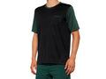 100% Ridecamp Short Sleeve Jersey S Black/Forest Green - atmungsaktives Trail-Trikot
