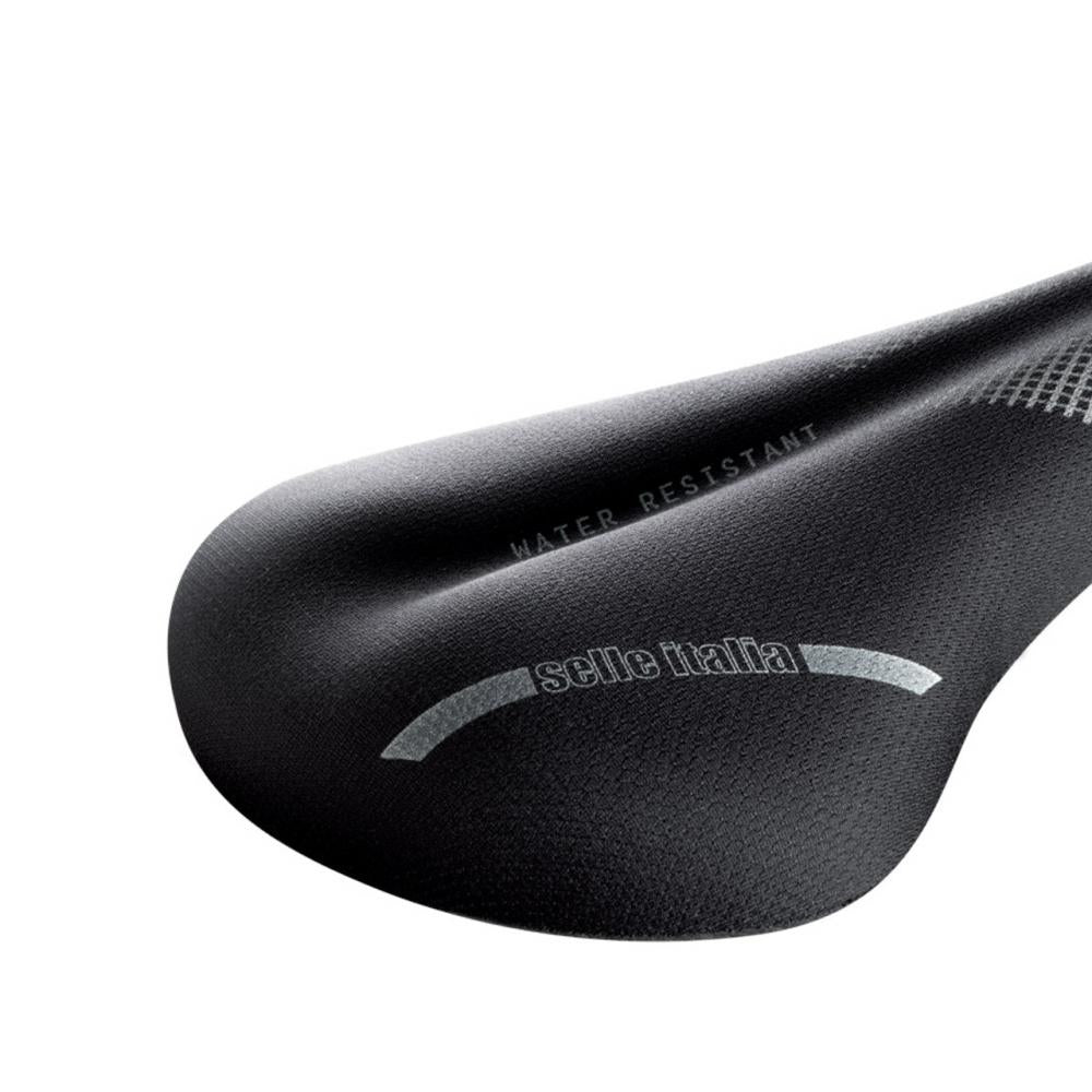 Selle Italia Comfort Booster L black - ergonomische Sattelauflage in Größe L mit stoßdämpfendem Gel-Polster, atmungsaktivem Bezug & rutschfester Unterseite