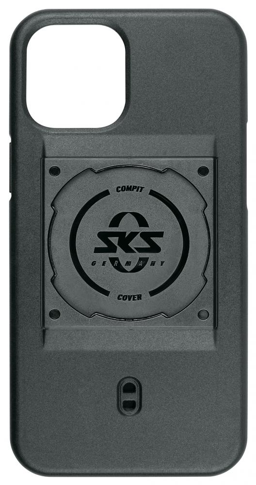 SKS GERMANY COMPIT Cover für iPhone 13 Pro Max, stoßdämpfende 2-Komponenten-Hülle mit spezieller Befestigungsvorrichtung für sichere Montage am COMPIT-System, schwarz