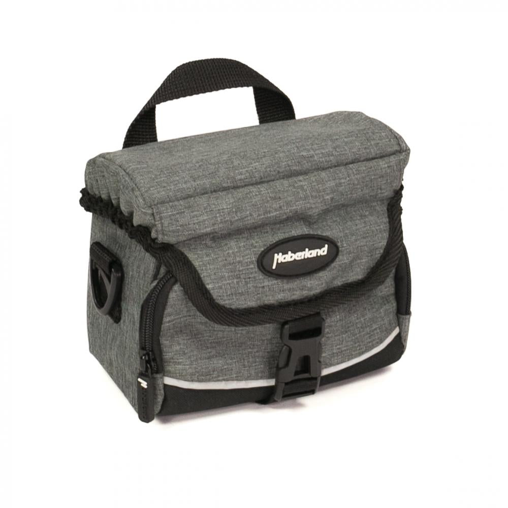 Haberland Lenkertasche 2l Mini grau - kompakte Lenkertasche mit KLICKfix-Adapter