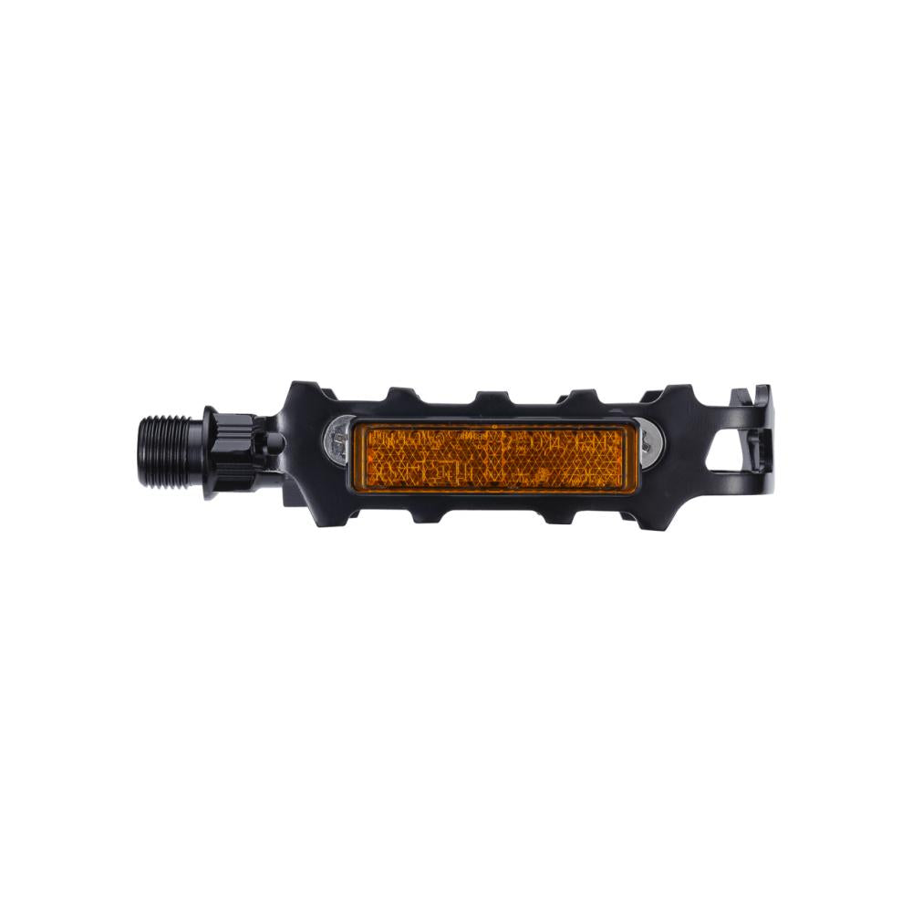 BBB MTB Plattformpedale Mount&Go 2.0 BPD-15B schwarz - Kunststoffkörper mit Metallkäfig, CrMo-Achse, Reflektoren, rutschfest